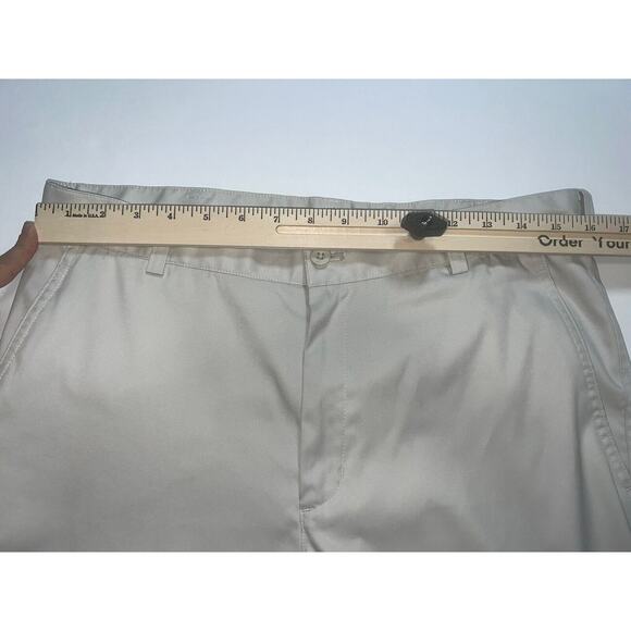 Nike Golf Dri Fit Pants Mens 32x30 Light Beige Bone Stretch Flat Front Logo READ - Picture 5 of 16